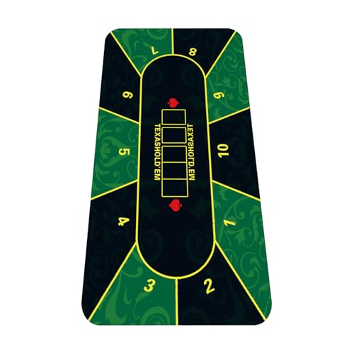 nuveti 70 x 35 Inch Texas Hold'em Poker Mat Portable Rubber Poker Table Top Water Waterproof, Noise Reduction Poker Table Top for Any Tabletop Game - color: 70 X 35 Inch -Lvhuawen6