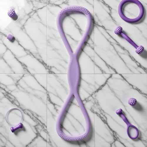 Stretch Fitness Band Portable Body Stretching Tension Rope - color: Purplle, size: 25 lbs
