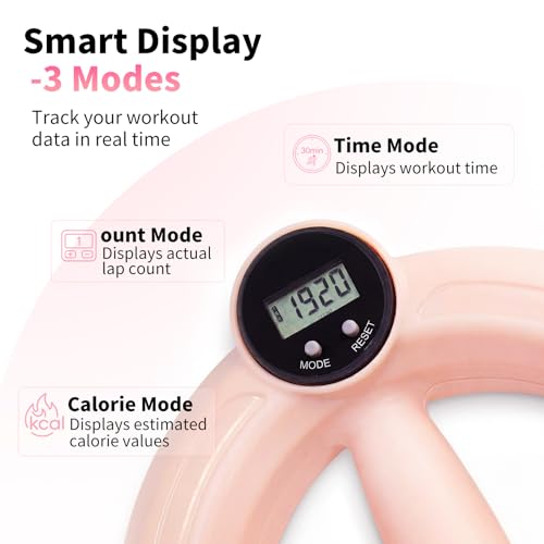 Ann Katy 360 Rotating Wrist Forearm Trainer for Home Gym Arm Toner Workout - color: Pink