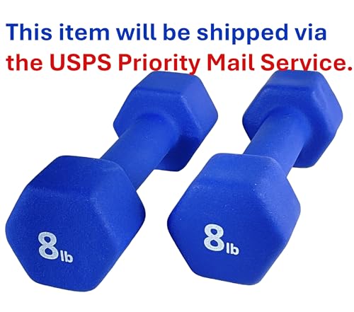 Neoprene Coated Dumbbell Hand Weight Set - style: 8-Pound, Set of 2