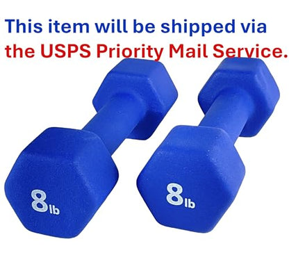 Neoprene Coated Dumbbell Hand Weight Set - style: 8-Pound, Set of 2