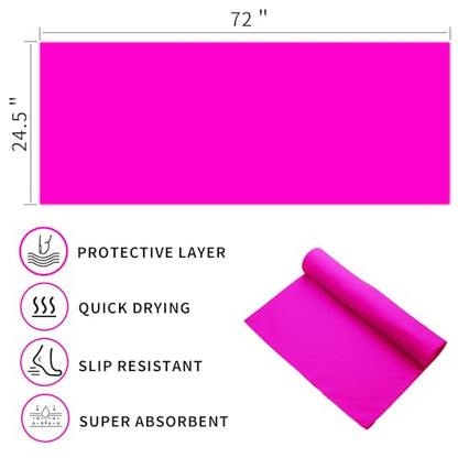 MIAOMIAO Non-Slip Hot Yoga Towel Set,Super Absorbent Microfiber in, 24.5" x 72" - Anti-Slip, Injury Free Design for Pilates, Yoga Mats, Exercise, and Fitness Gear - color: Light Blue