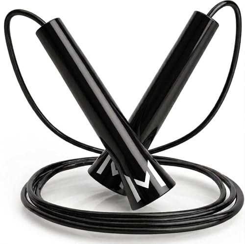 Jump Rope with Adjustable Travel Bag | Skipping Rope Cable for Endurance Training at Home or Outdoors | Tangle Free Speed Jumping for Men, Women and Kids