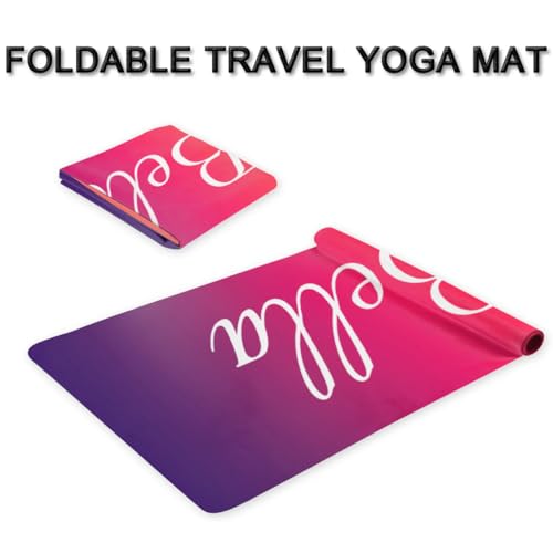 Custom Name Yoga Mat,Personalized Travel Yoga Exercise Mat,Non Slip,Perfect for Kids & Adults,Gradient Color D Series - color: Style 20