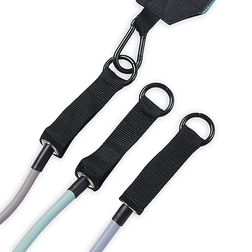 Gaiam Squat Band & Hip Trainer Set - Fabric Resistance Band with 3 Adjustable Resistance Tubes, Home Gym Equipment to Exercise Thigh, Leg, Hip, Glute, Booty & Core - Home Gym & Travel Workout Bands