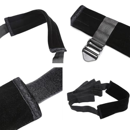 Leg Stretcher Strap for Flexibility, Adjustable Padded Nylon Stretching Band for Yoga, Ballet, Pilates