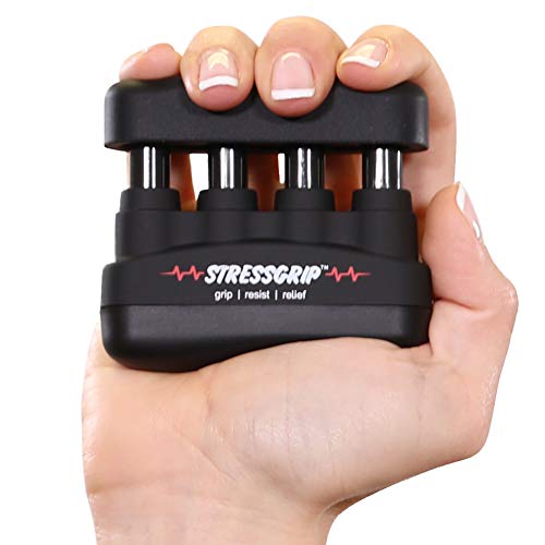 The Stress Ball for Adults (Medium) A Stress & Anxiety Relief Device - Comfortable Hand Exerciser - Stress Reliever & Hand Gripper - Black