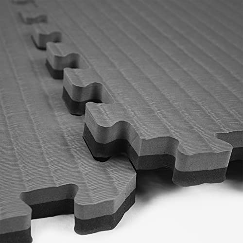 IncStores 7/8 Inch Thick Tatami Foam Flooring Tiles | Textured Interlocking Foam Tiles for Martial-Arts Floor Protection in Your Home Gym, Playroom, and More