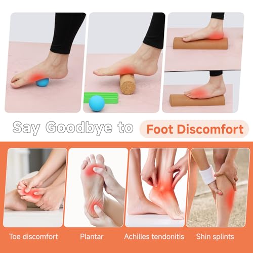 Foot Balance Cork - Foot Collective Cork Balance &Natural Wood for Feet Strengthening, corking balance board For Home Gym|Office Fitness Equipment for Plantar Fasciitis Relief | Foot Balance Trainer