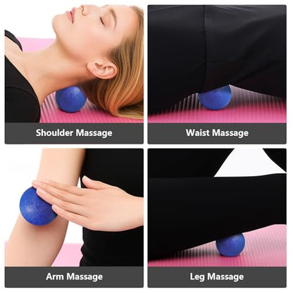 GOGO Massage Lacrosse Ball for Physical Therapy, Myofascial Release, Yoga Deep Tissue, Trigger Point, Muscle Soreness (Hot Pink) - color: Hot Pink