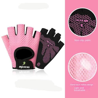 Breathable Half-Finger Gym Gloves Yoga & Fitness Training Gloves with Silicone Grip for Women & Men