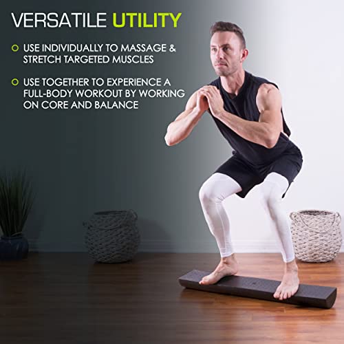 ProsourceFit High Density Foam Rollers - inches long. Firm Full Body Athletic Massager for Back Stretching, Yoga, Pilates, Post Workout Trigger Point Release - color: Black - 36"x 3"