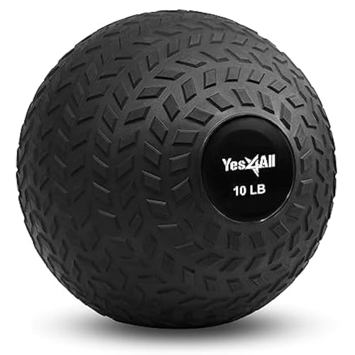 Yes4All Slam Balls, 10-40lb Weighted Ball Weight, Durable PVC Sand Filled Workout Dynamic Slam Ball for Strength Training, Triangle, Black, 10lbs - color: C. Triangle Black, style: A. 10lbs
