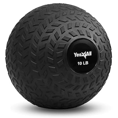Yes4All Slam Balls, 10-40lb Weighted Ball Weight, Durable PVC Sand Filled Workout Dynamic Slam Ball for Strength Training, Triangle, Black, 10lbs - color: C. Triangle Black, style: A. 10lbs