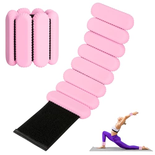 Wrist Ankle Weights for Women, Adjustable Ankle Weights Strength Training Silicone Bracelets Workout Wrist Ankle Weights for Men Women Yoga Running Dance Ankle Arm Leg Weights (2lb)