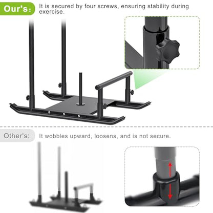 Kipika Weight Sled, Workout Sled, Fitness Strength Training Sled, Speed Training Sled for Athletic Exercise, Speed Improvement, Easily Through Obstacles, Suitable for 1" & 2" Weight Plate - color: G- Black