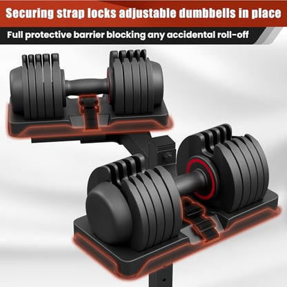 Jusgym Adjustable Dumbbell Stand, 35" Height Adjustable Dumbbell Rack, 300LBS Capacity Home Gym Storage Rack with 90°Rotating Platform（Rack Only）