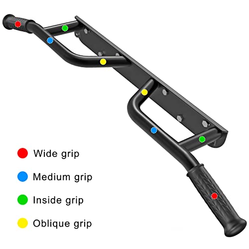 SELEWARE Heavy Duty Welded Pull Up Bar Wall/Joist/Ceiling Mount Chin Up Bar - color: C1: Black Wall Mount Pull Up Bar