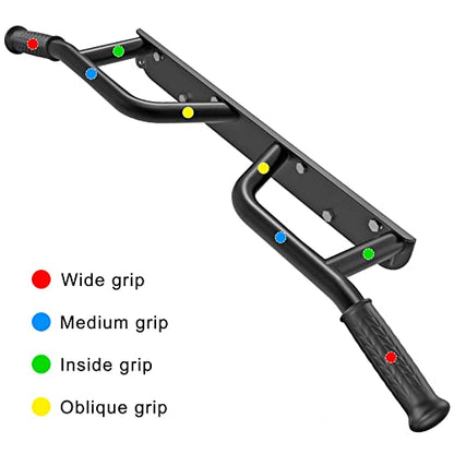 SELEWARE Heavy Duty Welded Pull Up Bar Wall/Joist/Ceiling Mount Chin Up Bar - color: C1: Black Wall Mount Pull Up Bar