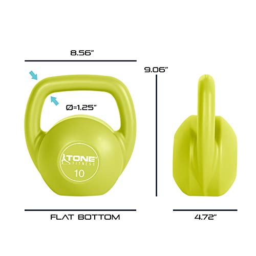 Tone Fitness Kettlebell - color: Lime, 10 Pounds