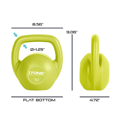 Tone Fitness Kettlebell - color: Lime, 10 Pounds
