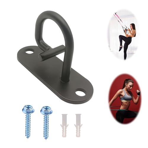 Resistance Band Wall Anchor - Space Saving Wall Mount Workout Anchors for Home Gym Workouts, Body Weight Straps, Suspension Training, Exercise, Stretching, Yoga