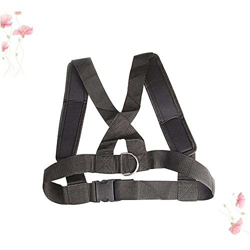 GALPADA Adjustable Sled Fitness Harness with Heavy Duty Hooks for Resistance Training Durable Exercise Shoulder Strap for Speed and Endurance Workouts Black