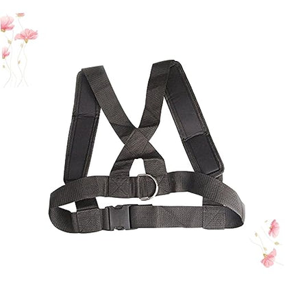 GALPADA Adjustable Sled Fitness Harness with Heavy Duty Hooks for Resistance Training Durable Exercise Shoulder Strap for Speed and Endurance Workouts Black