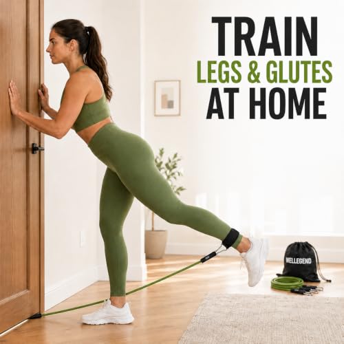 Resistance Bands Set, 200 LBS Stackable 5-Tube Set with Handles, Door Anchor and Ankle Straps for Full-Body Strength Training