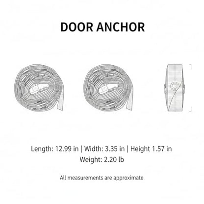 Door Anchor for Suspension Trainers, Aluminum Alloy with Foam Padding (1 PC)