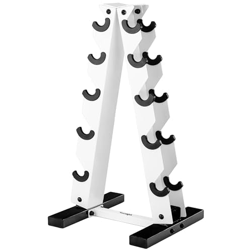 YES4ALL Dumbbell Rack Stand Only, 5 Tier A Frame Weight Rack for Dumbbells