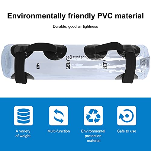 PVC Folding Yoga Weight Bearing Water Bag, Adjustable Aquabag for Fitness Training, Strength Muscle Workout with Calibration Marks, Soft Nylon Handle for Comfortable Grip, Portable