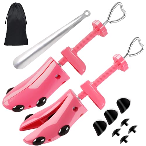 Shoe Stretcher for Women & Men Wide Feet - Premium Shoe Expander Widener Stretch Length Width - color: Pink, size: S for Women US Size5.5-10