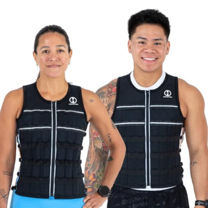 Hyperwear HyperVest ELITE Adjustable Weighted Vest for Women and Men — Thin Steel Weights, Stretch CORDURA Fabric — Weight Vest for Walking, Running, Strength Training - size: Small 10 Pounds Black