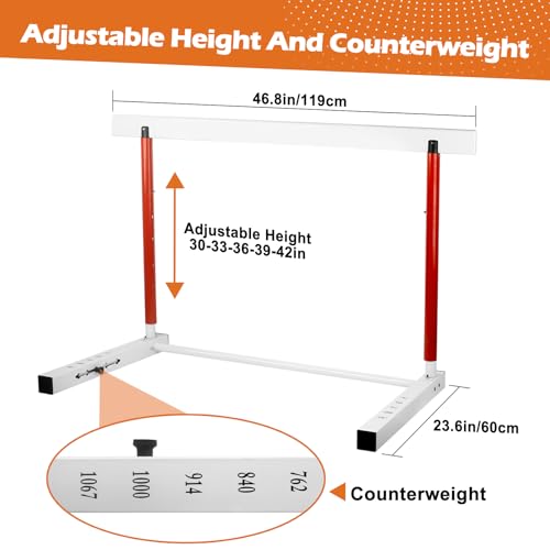 Adjustable Hurdle Training Hurdle Track and Field Equipment Professional Track and Field Hurdles with Counterweight for Personal Training Track and Field Competition