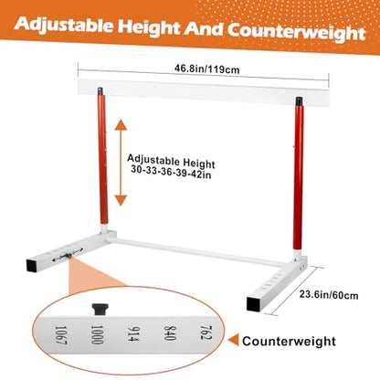 Adjustable Hurdle Training Hurdle Track and Field Equipment Professional Track and Field Hurdles with Counterweight for Personal Training Track and Field Competition