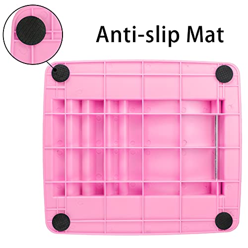 Slant Board Calf Stretcher Adjustable 4 Level Anti Slip Design Incline Board Leg Foot Balancing Fitness Pedal Wedge Stretch for Heel, Hamstring, Achilles, Leg Calves - color: Pink