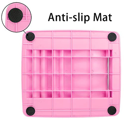 Slant Board Calf Stretcher Adjustable 4 Level Anti Slip Design Incline Board Leg Foot Balancing Fitness Pedal Wedge Stretch for Heel, Hamstring, Achilles, Leg Calves - color: Pink