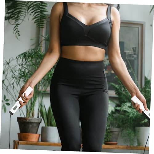 FOMIYES Weighted Ropeless Jump Rope with Digital Counter, Adjustable Indoor Fitness Skipping Rope for Workout and Weight Loss, 1 Handle with Steel Wire and Ball, Cordless Exercise
