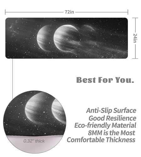Cifupy Yoga Mat Double-Sided Non Slip Exercise Mat Eco Friendly TPE Fitness Exercise Mat With Carrying Strap & Storage Bag Workout Mat for Yoga, Pilates and Floor Exercises