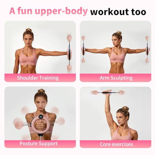 Ann Katy 360 Rotating Wrist Forearm Trainer for Home Gym Arm Toner Workout - color: Pink