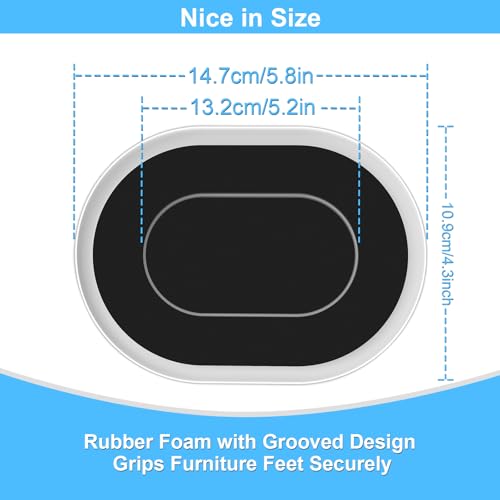 Upgrade Furniture Sliders, Furniture Sliders for Carpets, 4 PCS 5.8*4.3" Moving Pads With Anti-Slip Groove, Oval Furniture Moving Sliders for Easy Move Bed Tables Cabinet Heavy Duty, Protect Carpets - size: 5.8*4.3in Oval 4Pack