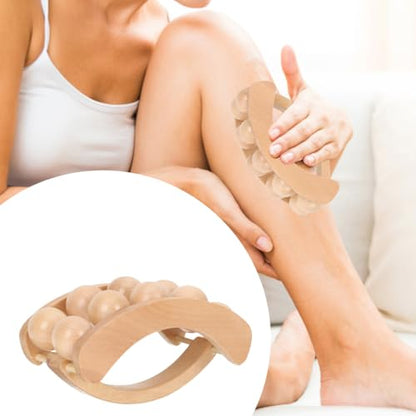 DOITOOL Neck Roller Massager 5.70X3.54X3.14In Manual Acupoint Massage Roller for Home Use Handheld Body and Shoulder Muscle Relief Tool