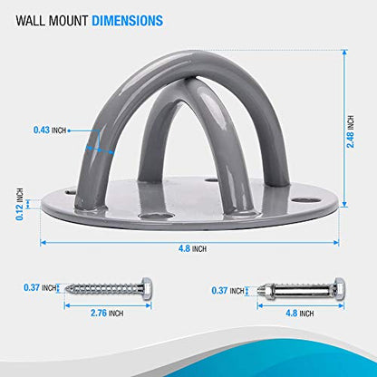 Training Anchor Mount Hook for Suspention-Trainer Straps, Ceiling Mount Bracket for Yoga Swing Trapeze Hammock, TRX Suspension Straps, Boxing Punching Bags & Battle Ropes