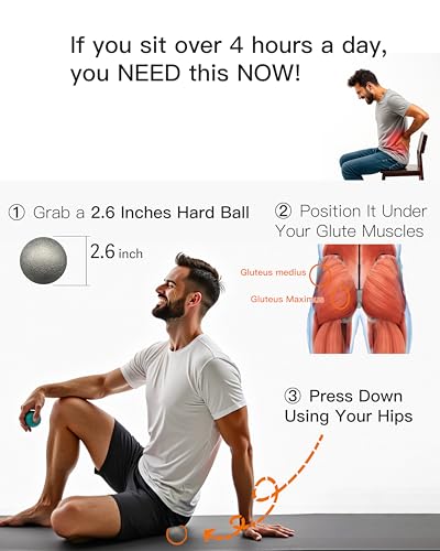 Plantar Fasciitis Relief Massage Ball – Lacrosse Ball, Foot Massage Roller & Myofascial Release Ball for Foot Pain, Trigger Point Therapy, Hard Ball for Deep Tissue & Fascia Massage