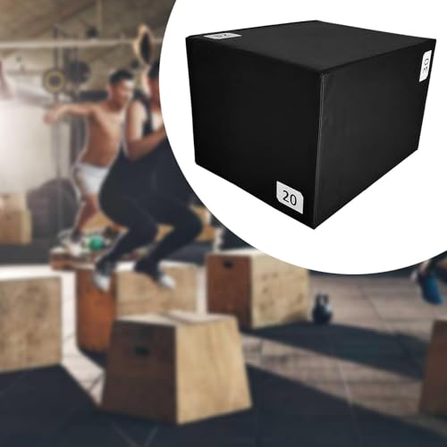 Plyometric Jump Box, Jump, 20 Inch, 24 Inch, 30 Inch, Foam, Plyo Jump Box for Workout, Fitness Training, Adults