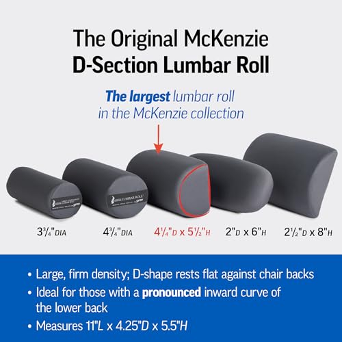 OPTP The Original McKenzie D-Section Lumbar Roll – Large, Firm Density