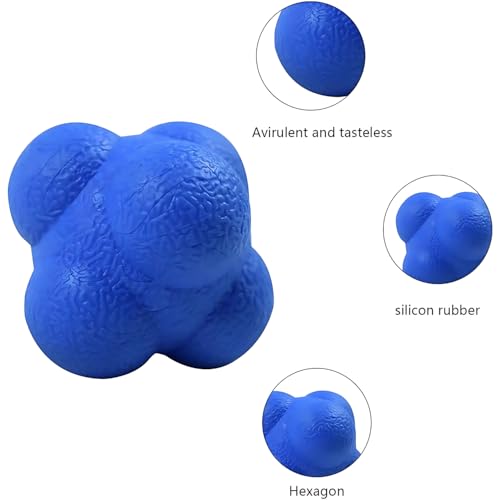Hexagonal Reaction Ball High-Density Rubber Foam Bounce for Agility Reflex and Coordination Training