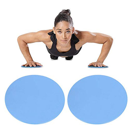 Exercise Sliding Discs 2 Pack Fitness Core Sliders Full Body Workout Equipment for Home Gym Yoga Physical Therapy Dark Blue 7 Inch