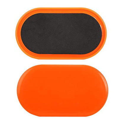 2Pcs Workout Sliding Disc Disks Slider Slide Mat Sports Abdominal Muscle Fitness Equipment Core Stability Training for Home Gym ABS Material Yellow Green Pink 23.5x13.5x1cm